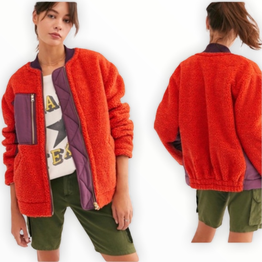 FREE PEOPLE we the free Sherpa jacket large nwt